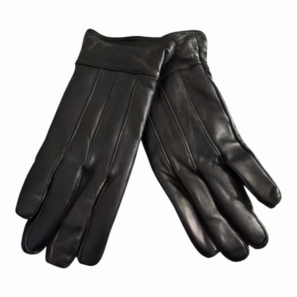 Rugged Wear Accessories - NIB Rugged Wear Black Leather Women's Winter Dress Gloves Soft Lined Size L